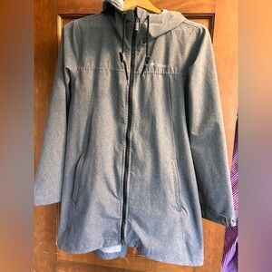 Columbia women’s Hooded Raincoat - Heather Gray